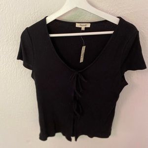 Made well black top with Front ties